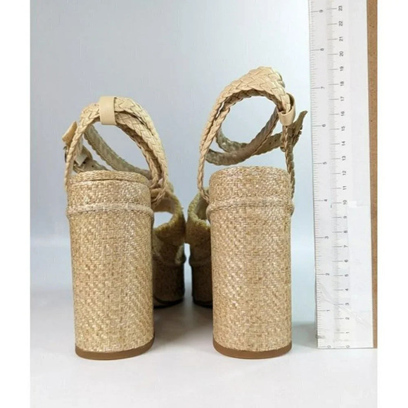 Sam Edelman Women's Tate Woven Raffia Ankle-Strap Platform Size 9 (MSRP $170) - Picture 7 of 10